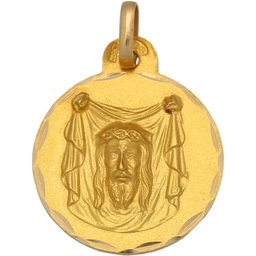 [M1403] MEDALLA ORO 18KL SANTA FAZ - 19MM
