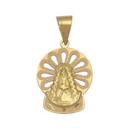 [M464] MEDALLA ORO 18KL V. DEL ROCIO - 20X15MM