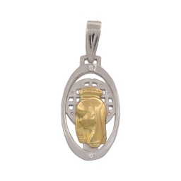 [M457] MEDALLA ORO 18KL VIRGEN NIÑA - 11X20MM