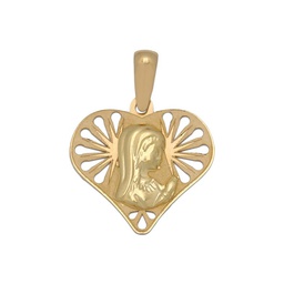 [M467] MEDALLA ORO 18KL VIRGEN NIÑA - 17X17MM