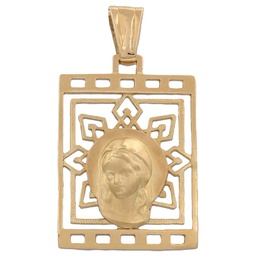 [M431] MEDALLA ORO 18KL VIRGEN NIÑA DE 19X27MM
