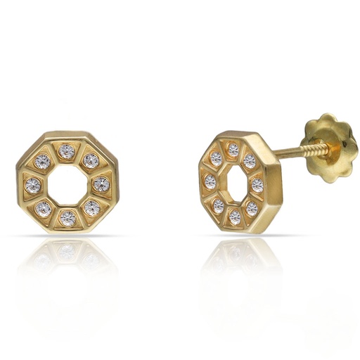 PENDIENTES ORO 18KL CIRCONITAS