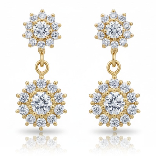PENDIENTES ORO 18KL CIRCONITAS