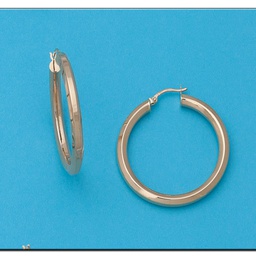 [A422] AROS ORO 18KL TUBO HEXAGONAL - 30MM