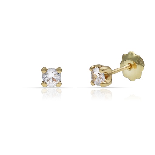 PENDIENTES ORO 18KL CIRCONITAS 3X3