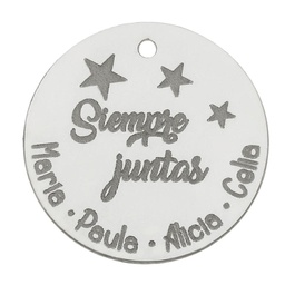 [AG3116] MI HISTORIA - ABALORIO SIEMPRE JUNTAS PLATA 925MM
