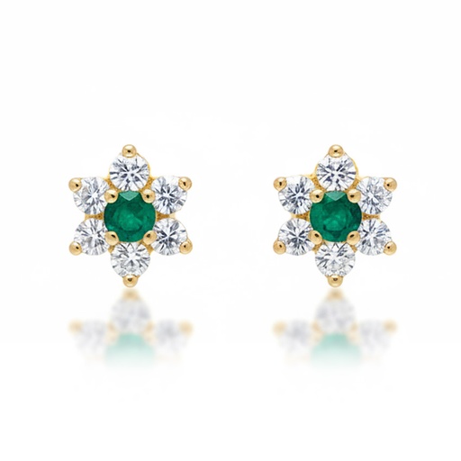 PENDIENTES ORO 18KL CRISOPAL VERDE