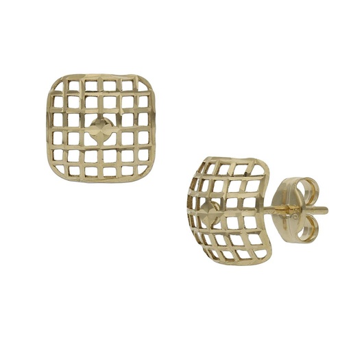 PENDIENTES ORO 18KL CUADRADOS - 8MM