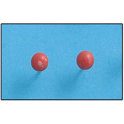 [AG1436] PENDIENTE CORALINA 6MM PLATA 925MM 