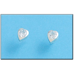 [AG1292] PENDIENTE CORAZON CIRCONITAS PLATA 925MM