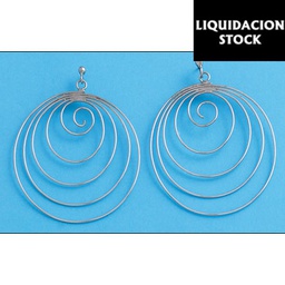 [AG1335] PENDIENTE ESPIRAL PLATA 925MM