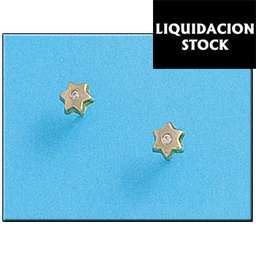 [PT241] PENDIENTE ESTRELLA - PLATA 90 Y ORO 10