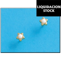 [PT147] PENDIENTE ESTRELLA - PLATA 90 Y ORO 10