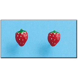 [AG1288] PENDIENTE FRESA ESMALTADA PLATA 925MM