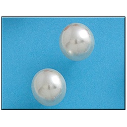 [AG1438] PENDIENTE PERLA SHELL 12MM PLATA 925MM 