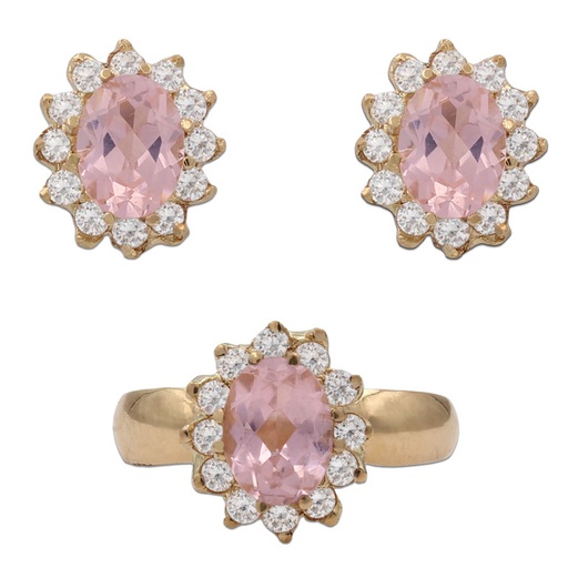 PENDIENTES ORO 18KL NANO MORGANITA
