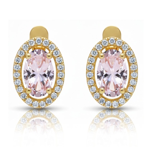 PENDIENTES ORO 18KL NANO MORGANITA
