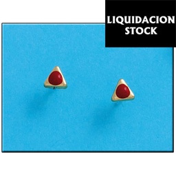 [PT161] PENDIENTE TRIANGULAR - PLATA 90 Y ORO 10