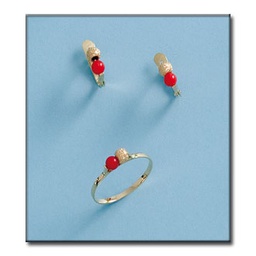 [P3183] PENDIENTES BEBE EN ORO DE 18KL