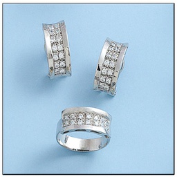 [P6617] PENDIENTES CIRCONITAS ORO BLANCO DE 18KL