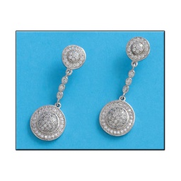 [AG1542] PENDIENTES CIRCULOS PLATA 925MM  