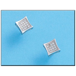 [AG1582] PENDIENTES CUADRADO CIRCONITAS PLATA 925MM