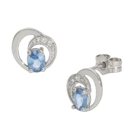 PENDIENTES ORO BLANCO 18KL