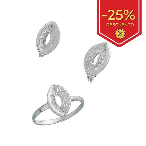 PENDIENTES ORO BLANCO 18KL