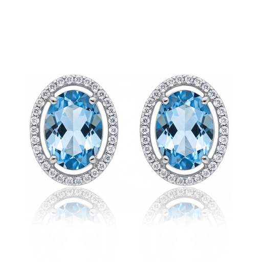 PENDIENTES ORO BLANCO 18KL