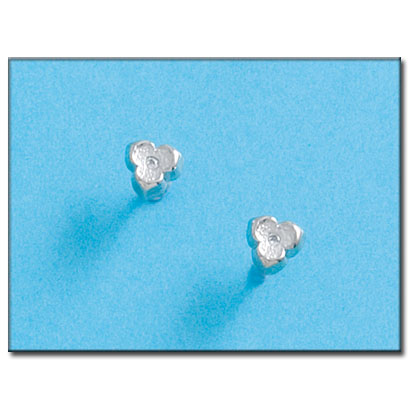 PENDIENTES ORO BLANCO 18KL