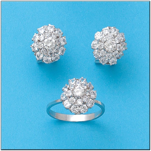 PENDIENTES ORO BLANCO 18KL CIRCONITAS
