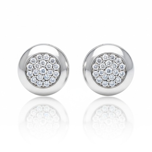 PENDIENTES ORO BLANCO 18KL CIRCONITAS