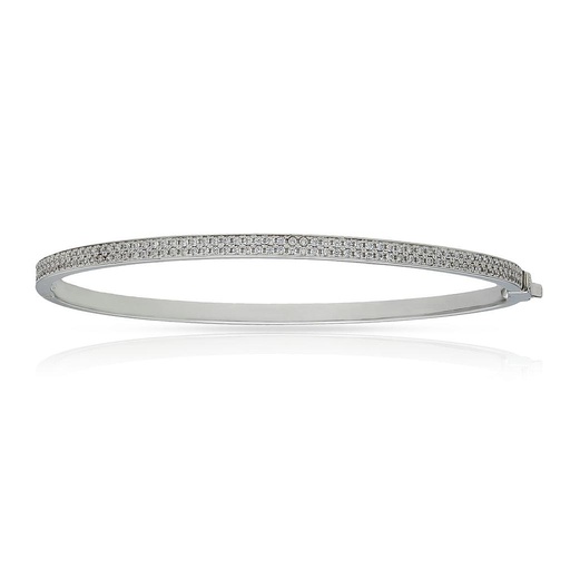 BRAZALETE ORO BLANCO 18KL CIRCONITAS