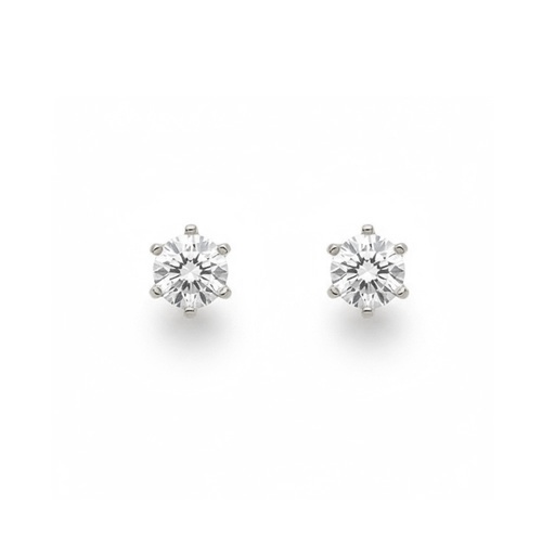 PENDIENTES ORO BLANCO 18KL CIRCONITAS