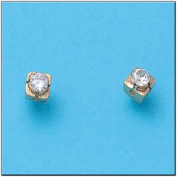 [P610] PENDIENTES EN ORO DE 18KL CIRCONITAS