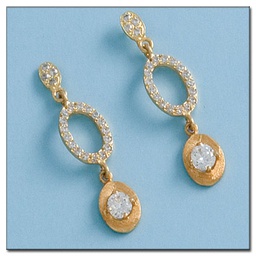 [P5829] PENDIENTES EN ORO DE 18KL CIRCONITAS