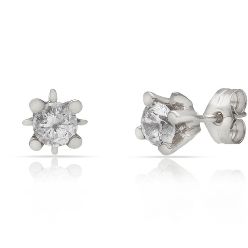 PENDIENTES ORO BLANCO 18KL DIAMANTES