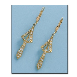 [P511] PENDIENTES EN ORO DE 18KL CIRCONITAS 