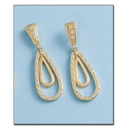 [P509] PENDIENTES EN ORO DE 18KL CIRCONITAS 
