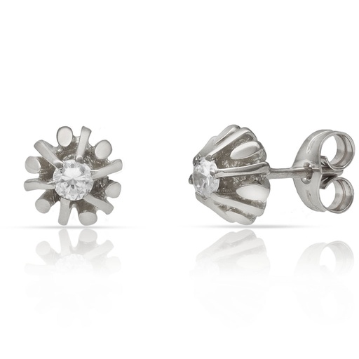 PENDIENTES ORO BLANCO 18KL DIAMANTES