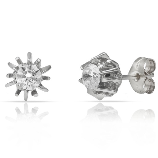 PENDIENTES ORO BLANCO 18KL DIAMANTES
