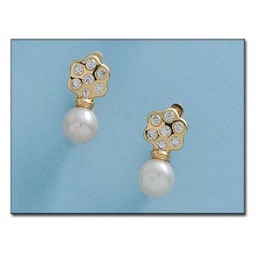 [P7170] PENDIENTES EN ORO DE 18KL CON PERLAS