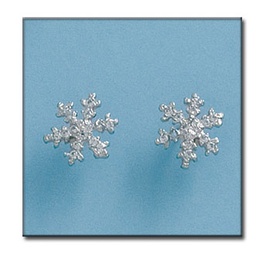 [P5711] PENDIENTES EN ORO DE 18KL COPOS DE NIEVE