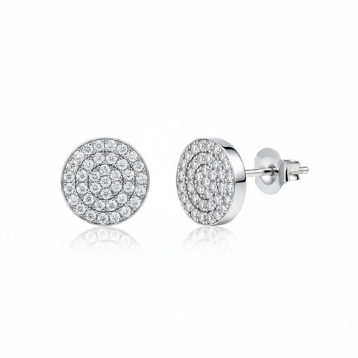 PENDIENTES ORO BLANCO 18KL DIAMANTES