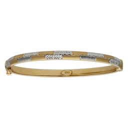 [PU1453] BRAZALETE BICOLOR ORO 18KL TALLADO