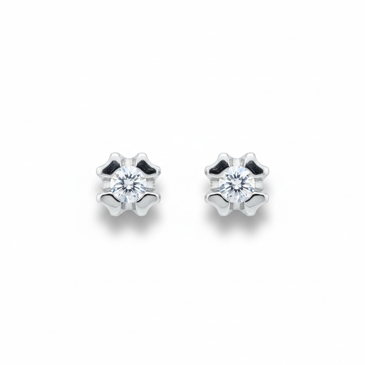 PENDIENTES ORO BLANCO 18KL DIAMANTES