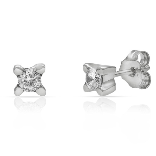 PENDIENTES ORO BLANCO 18KL DIAMANTES