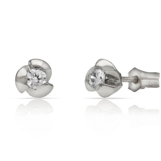 PENDIENTES ORO BLANCO 18KL DIAMANTES