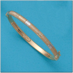 [PU1459] BRAZALETE BICOLOR ORO 18KLTALLADO