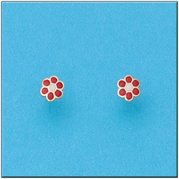 [P391] PENDIENTES EN ORO DE 18KL FLOR